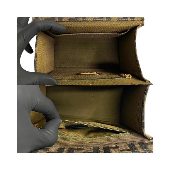 Fendi Women's Convertible Push Lock Box Bag in Brown in Brown - Picture 9 of 10